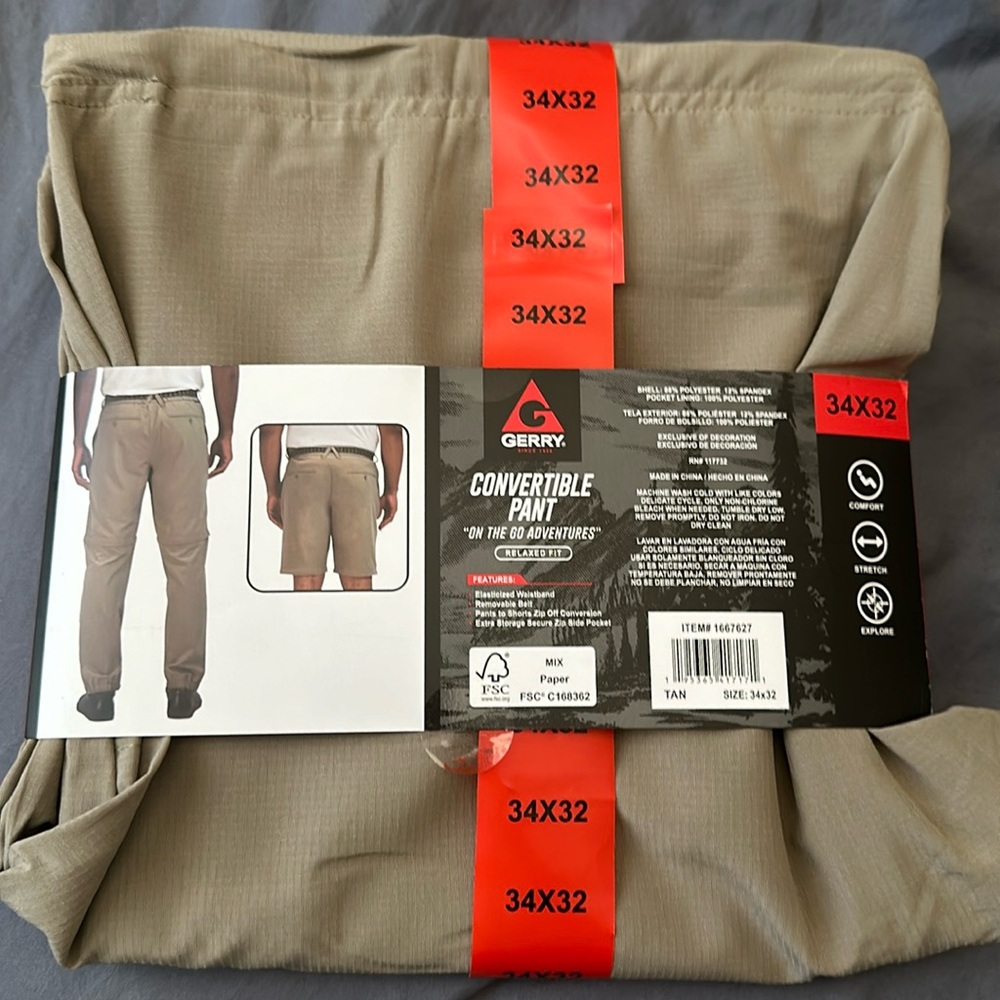 Gerry convertible pant on the go adventure relaxed fit